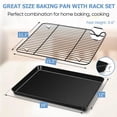 thumbnail image 2 of Toaster Oven Pan with Cooling Rack Set x x Carbon Steel Small Baking Pan Tray with Nonstick Rack for Baking Roasting & Heavy Duty Easy Clean, 2 of 7