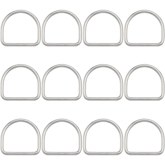 1Sets Metal D Ring Heavy Duty Stainless Steel Rings
