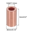 thumbnail image 2 of Unique Bargains 3/64"/ 1.2mm Wire Rope Stop Sleeve, Copper Crimping Loop Sleeve End, Gold Tone 50 Pack, 2 of 6