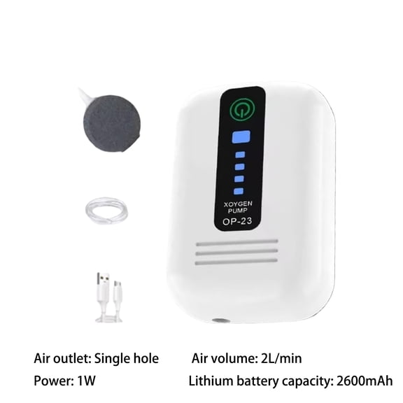 Electric Aquarium Air Pumps Whispers Adjustable Fish Tanks Air Bubbler,Quiet Powerful Oxygen Aerator Pumps Rechargeable