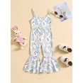 thumbnail image 3 of Jxzom Toddler Baby Girl Bell Bottom Romper Floral/Bunny One Piece Jumpsuit Flare Pants Overalls Easter Clothes, 3 of 8