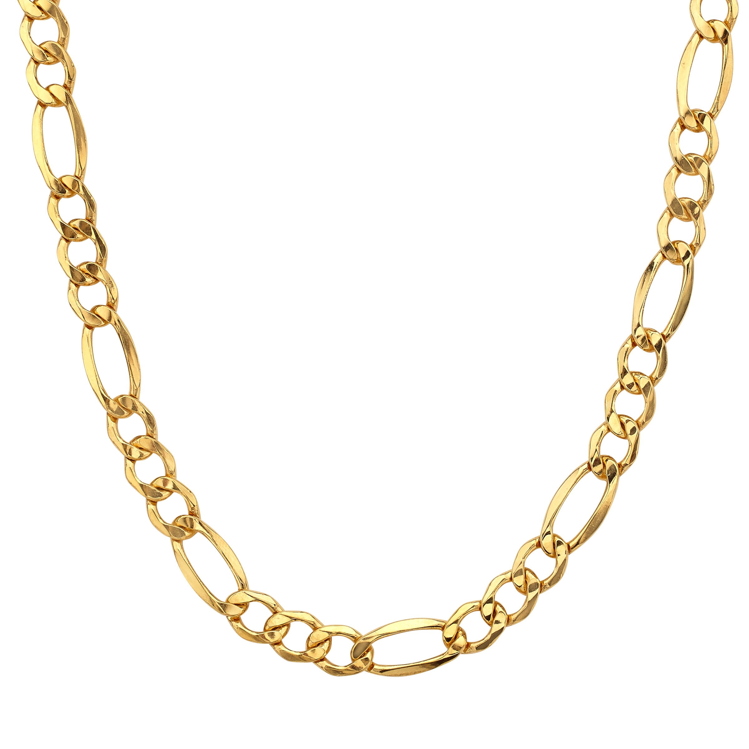 Finecraft Jewellery Men's Figaro Link Necklace in 14kt