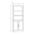 thumbnail image 3 of Better Homes & Gardens Glendale 5 Shelf Bookcase with Doors, Dark Oak Finish, 3 of 10