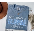 thumbnail image 3 of Red White and Blonde 4th of July Shirt, USA Flag T-Shirt, Blue Stars Retro Western Tee, Patriotic Independence Day Shirt, 3 of 5