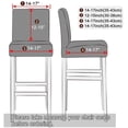 thumbnail image 4 of Jacquard Bar Chair Stool Cover - 4 Pack Stretch Chair Slipcover Pattern for Short Swivel Dining Chair-Counter Height Side Chairs,24, 4 of 7