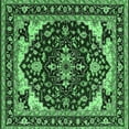 thumbnail image 1 of Ahgly Company Indoor Square Oriental Emerald Green Industrial Area Rugs, 8' Square, 1 of 4