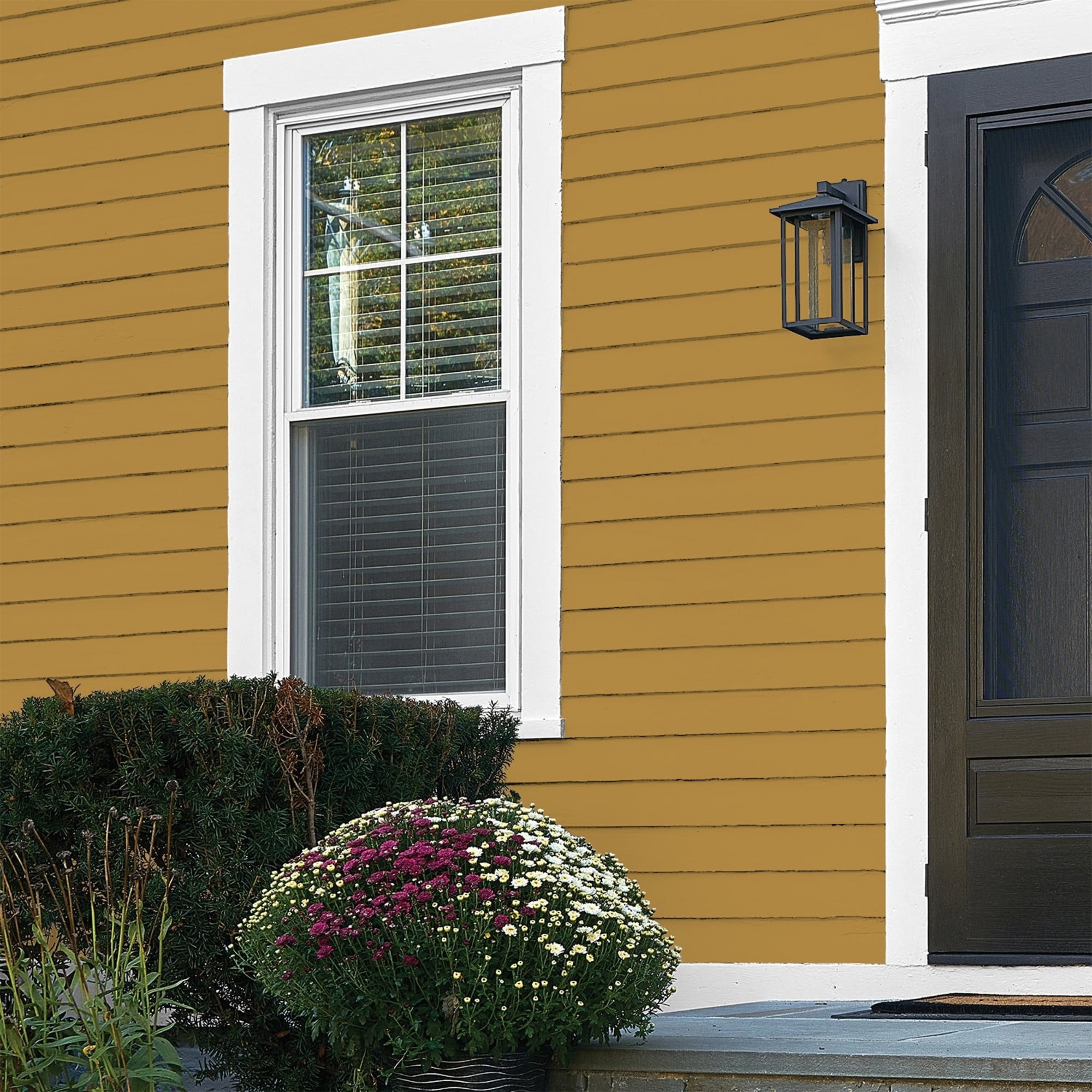 Glidden Fundamentals Butterscotch Ripple / Yellow, Flat Exterior Paint, 1 Gallon