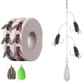 thumbnail image 1 of HUGFEGWE Multi-Hook Artificial Fly Fishing Lure Set, Bionic Fly Fishing Bait with 2 Throwing Aids, Quick Strike Fly Bait, Fly Hook Soft Bait, Handmade Lures Kit, for Freshwater Saltwater AZ824-13858, 1 of 7