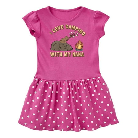 

Inktastic I Love Camping With My Nana Gift Baby Girl Dress