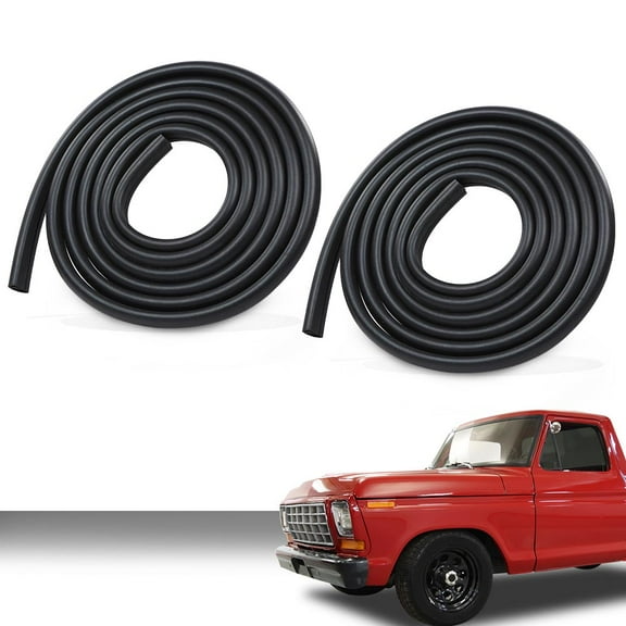 PIT66 1Pair Rubber Door Seals Weatherstrip Set Fit For 73-79 Ford F100 F150 F250 Truck