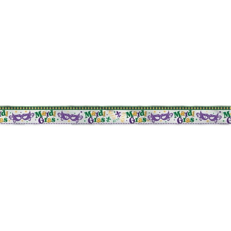12' Foil Masquerade Mardi Gras Banner