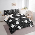 thumbnail image 3 of Manfei Funny Ghost Bed in a Bag Twin size, Spider Web Bed Set, Teenager Boys Girls Reversible Bedding Twin Size, Microfiber Room Decor, 7-Piece, 3 of 6
