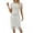 White, variant on Diufon Knit Cotton Dresses for Women Solid Color Hem Fringe Dress Crewneck Cap Sleeve Hollow out Dress