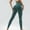 Green, variant on successthop Workout Leggings for Women High Waist Retro Vintage Ribbed Knit Stretchy Workout Yoga Pants High Waisted Scrunch Butt Leggings Tights Casual Slim Sports Trousers Blue S