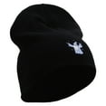 thumbnail image 4 of Wizard Embroidered Big Size Superior Cotton Short Knit Beanie - Black XL-3XL, 4 of 5