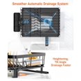 thumbnail image 3 of HELIAHOO Dish Drying Rack with Drainboard, Stainless Steel Dish Rack for Kitchen Counter, Detachable Dish Drainer Organizer Shelf with Utensil Holder Set, Small AZ83-27557, 3 of 6