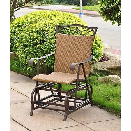 Wicker Resin/Steel Patio Glider Chair - Walmart.com