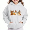 thumbnail image 2 of HomeDM Pullover Hoodies for Boys Girls - Long Sleeve Hooded Sweatshirts with Kangaroo Pocket Unisex Kids Sweatshirts - White/13-14 Years, 2 of 4