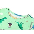 thumbnail image 2 of Beezizac Little Boys Pajamas - Soft Snug-fit PJs Short Sleeves Sleepwear Set Green Dinosaur Toddler Jammies Size 5T, 2 of 7