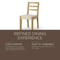 thumbnail image 4 of Open Box Maven Lane Willow Rustic Dining Chair, Natural with Taupe Linen Fabric, Set of 2, 4 of 7
