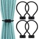 thumbnail image 1 of Abrazaderas magnéticas para cortinas estilo europeo Trinyaa, negras, 4 unidades, decorativas, 1 of 5