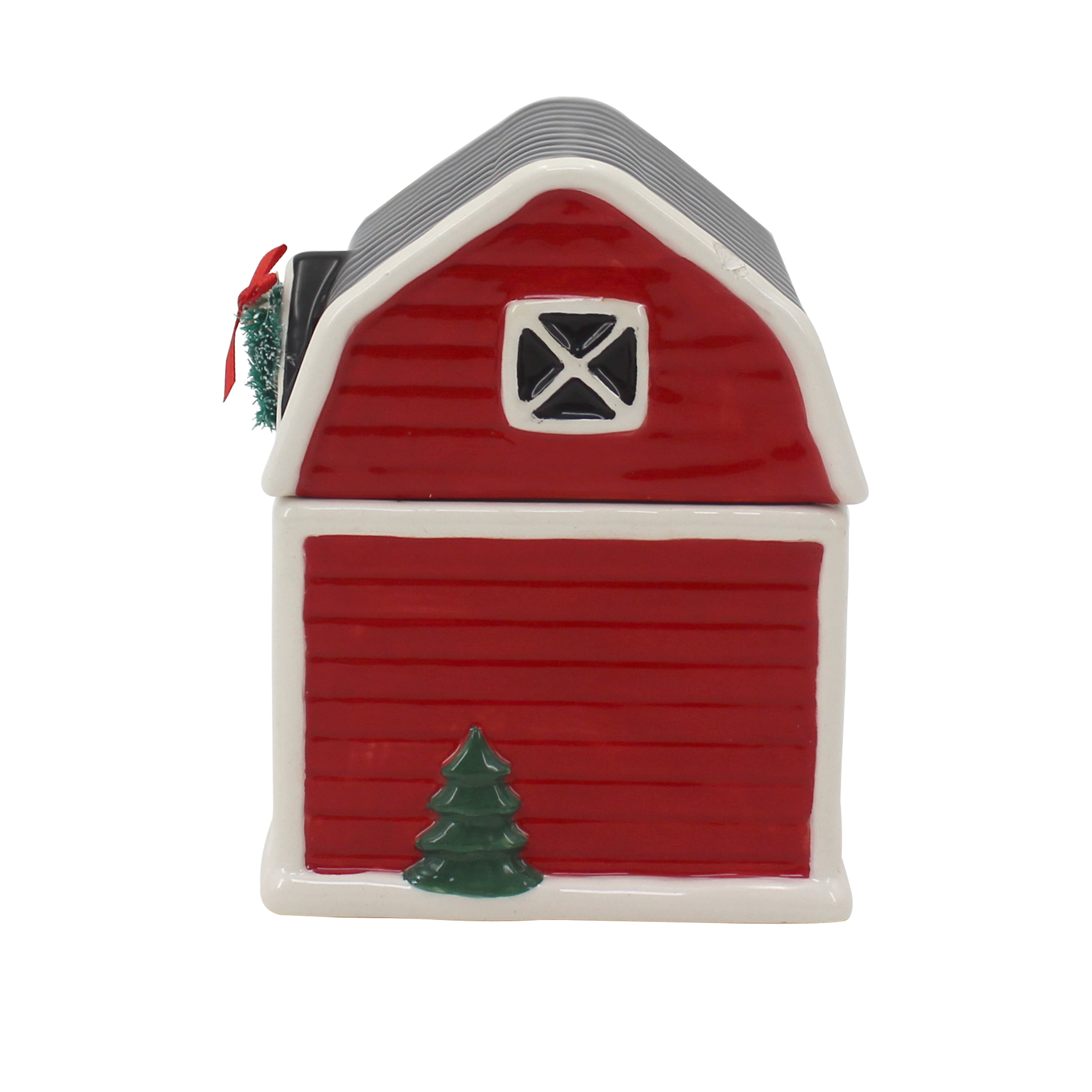 Mainstays 2-Wicks Barn Ceramic Scented Jar Candle, Country Holiday, 7.5oz