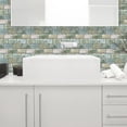 thumbnail image 4 of DEWOO 10 Sheets Peel and Stick Tile Backsplash for Kitchen Wall Tile, Self Adhesive Brick Backsplash Subway Tiles Backsplash, Stick on Tiles Kitchen Backsplash(Retro Green,10.6"x10"), 4 of 11