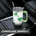 thumbnail image 7 of Cactus 40 Oz Tumbler with Handle Lid and Straw, Stainless Steel Double Walled Vacuum Insulated Cup, Cute Anniversary Wedding Birthday Gifts Tumbler for Women Men Friends Outdoor Indoor, 7 of 7