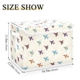 thumbnail image 5 of Yayeee Collapsible Cube Storage Bin with Lid Fabric Closet Decorative Basket with Handles, Colorful Cartoon Planes Pattern, 5 of 7