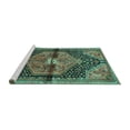 thumbnail image 2 of Ahgly Company Machine Washable Indoor Rectangle Persian Turquoise Blue Traditional Area Rugs, 5' x 7', 2 of 4