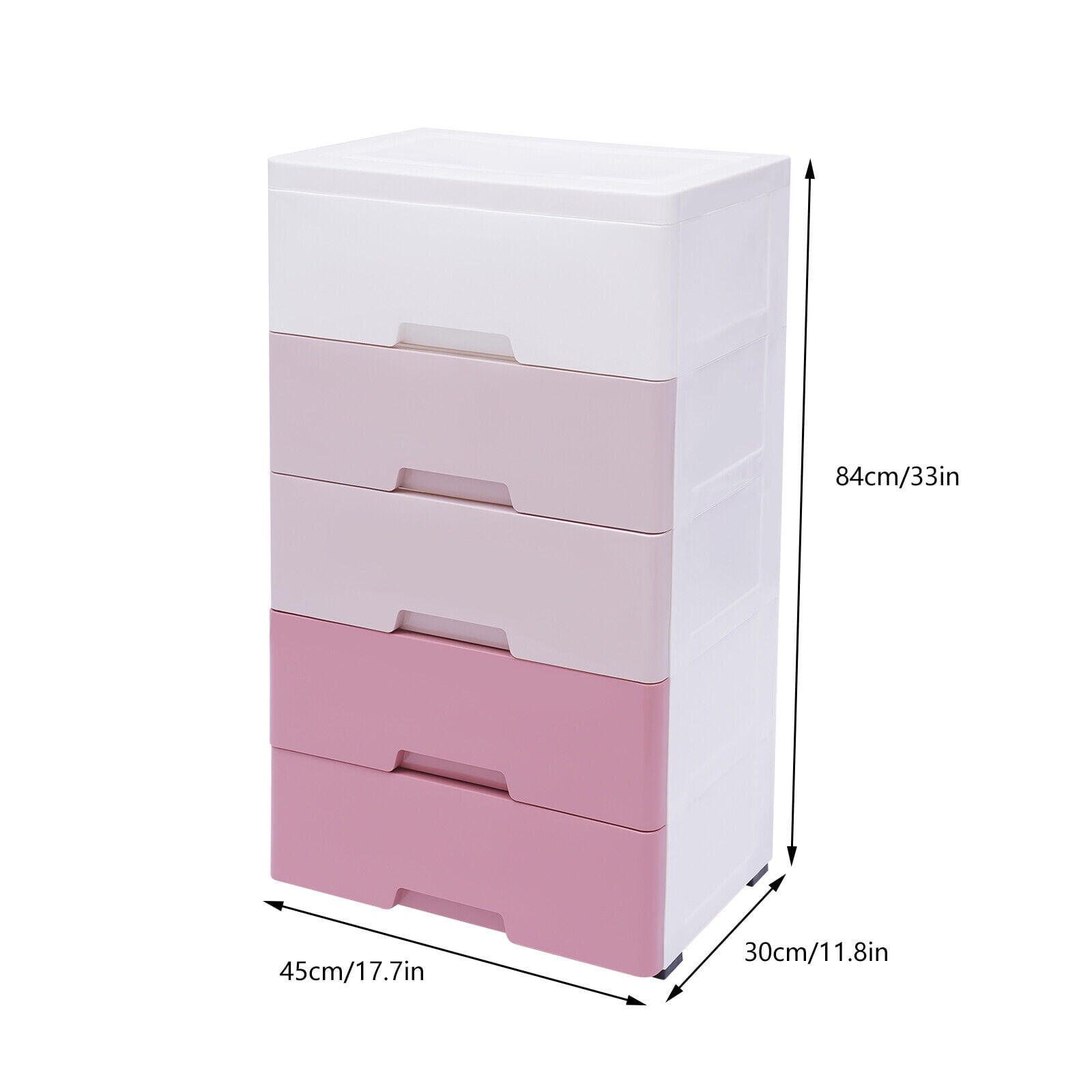 PATKAW Multifunctional Five- layer Storage Cabinet, 8.3x5.9x12.3inch, 5  Plastic Storage Drawers, Organizer Box, Storage Container Case with Clear