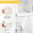 thumbnail image 6 of Spring Leaf No Hook Shower Curtain with Snap in Liner Watercolor Country Green Eucalyptus Leaves Plants Waterproof Bathroom Shower Curtain with See Through Top Window for Bathtub 72" x 72", 6 of 9