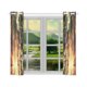 thumbnail image 3 of Cortina de Cocina ABPHQTO Atardecer Entre Arboles Madera Naturaleza Ventana 65x90 cm (Dos Piezas), 3 of 3