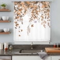 thumbnail image 5 of Fall Leaves Sheer Curtains 72 Inches Long, Farmhouse Vintage Botanical Floral Light Filering Curtains, Breathable Simi Curtain Privacy Drapes for Living Room Bedroom Lightweight Window Treatment, 5 of 9