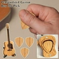 thumbnail image 1 of JUNWELLGuitar Pick Box  Wooden Acoustic Guitar Pick Case Custom Guitar Pick Holder with 3 Guitar Picks and Stand Guitar Pick Rack Guitar Pick Storage Container, 1 of 8