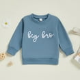 thumbnail image 7 of SRZYMJ Big Brother Little Brother Matching Outfits Toddler Baby Boy Crewneck Sweatshirt Pullover Shirt Fall Clothes Blue 18-24 Months, 7 of 7