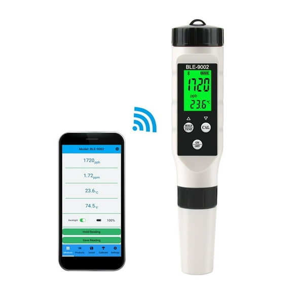 Digital Temp H2 Hydrogen-rich Meter 0-2990ppb Auto-Calibration Blue Tooth APP Online Monitor Drinking Water Quality Tester Tool ,Multifunctional