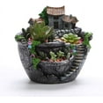 thumbnail image 4 of Maceta de plantas de jardín creativa, casa de hadas suculenta con cesta de flores para casa, adornos de decoración para balcón, oficina y hogar, 4 of 5