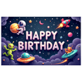 thumbnail image 2 of Astronaut Theme Kids Birthday Banner Space Elements Happy Birthday for Children's Party Indoor Decoration Event Celebration, 2 of 8