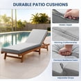 thumbnail image 4 of Patiobula 2-Pack Outdoor Chaise Lounge Cushion with Ties, 72 in. x 22 in. x 3 in. Sunproof Waterproof Patio Recliner Replacement Cushions for Outdoor Furniture, Gray, 4 of 10