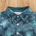 thumbnail image 5 of LYMAYTER Toddler Kids Short Sleeve Shirt + Short 2 PCS Outfit Summer Hawaiian Casual Suit for 6 Months to 3 Years, 5 of 6