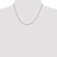 thumbnail image 4 of Diamond2Deal 10k White Gold 1mm Sparkle Singapore Chain Necklace for Women 18", 4 of 5