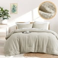 thumbnail image 3 of Regency Heights Comforter Sets King/Cal King, 3 Piece Soft Bedding Sets, Taupe Comforter Bed Set with Pillow Shams, 3 of 9