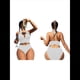 thumbnail image 3 of Conjuntos de Bikini para Mujer, de Cintura Alta, Acanalados, con Cuello Halter y Cordón Fruncido, de Dos Piezas. M, 3 of 8