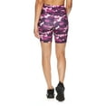 thumbnail image 2 of Reebok Womens Printed Highrise Bike Short with Pockets, 7" Inseam, Sizes XS-XXXL, 2 of 4