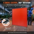 thumbnail image 3 of VEVOR Welding Screen with Frame, 6' x 6' Welding Curtain Screen, Flame-Resistant Vinyl Welding Protection Screen on 4 Swivel Wheels (2 Lockable), Moveable & Professional for Workshop/Industrial,Red, 3 of 9