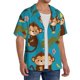 thumbnail image 2 of Fotbe Monkeys Swinging from Palms Camisa Estampada de Manga Corta para Hombre, Casual de Verano, Estilo Playero, Sin Arrugas-X-Large, 2 of 5