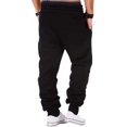 thumbnail image 6 of XINPING Mens Pants Casual Pull on Loose Fit Solid Color Casual Pants Elastic Waist Streetwear Joggers Beach Vacation Trousers, 6 of 6