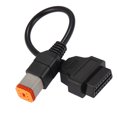 thumbnail image 1 of Unique Bargains 6Pin to OBD2 Diagnostic Scanner Adapter Cable for Harley Davidson Motorbike OBDII 16Pin to 6Pin, 1 of 6