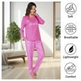 thumbnail image 5 of Womens Pajama Sets Long Sleeve Long Pants Pajamas for Women Cat Print Womens Soft Sleepwear with Pocket 2 Piece Cute Women's Loungewear Set, S-XXL, 5 of 10